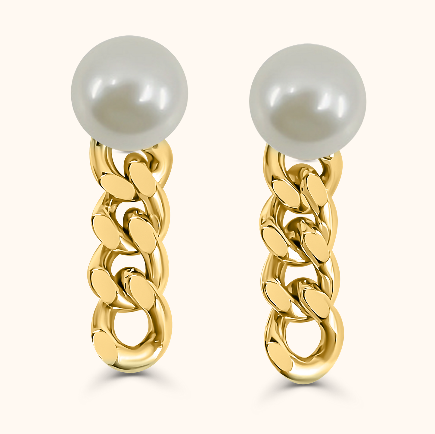 Sora Kihei Pearl Earring M - Gold Plated