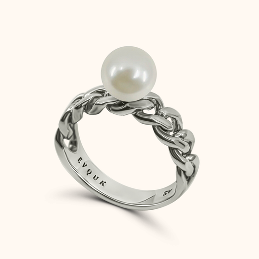 Sora Kihei Pearl Ring S - Radium Plated