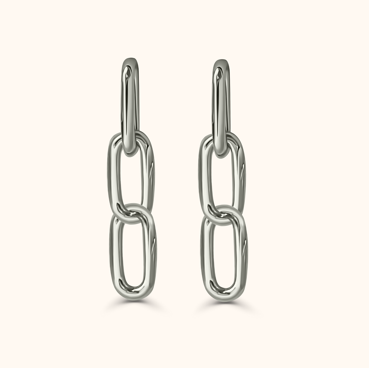 Riku Kusari Earrings M - Radium Plated