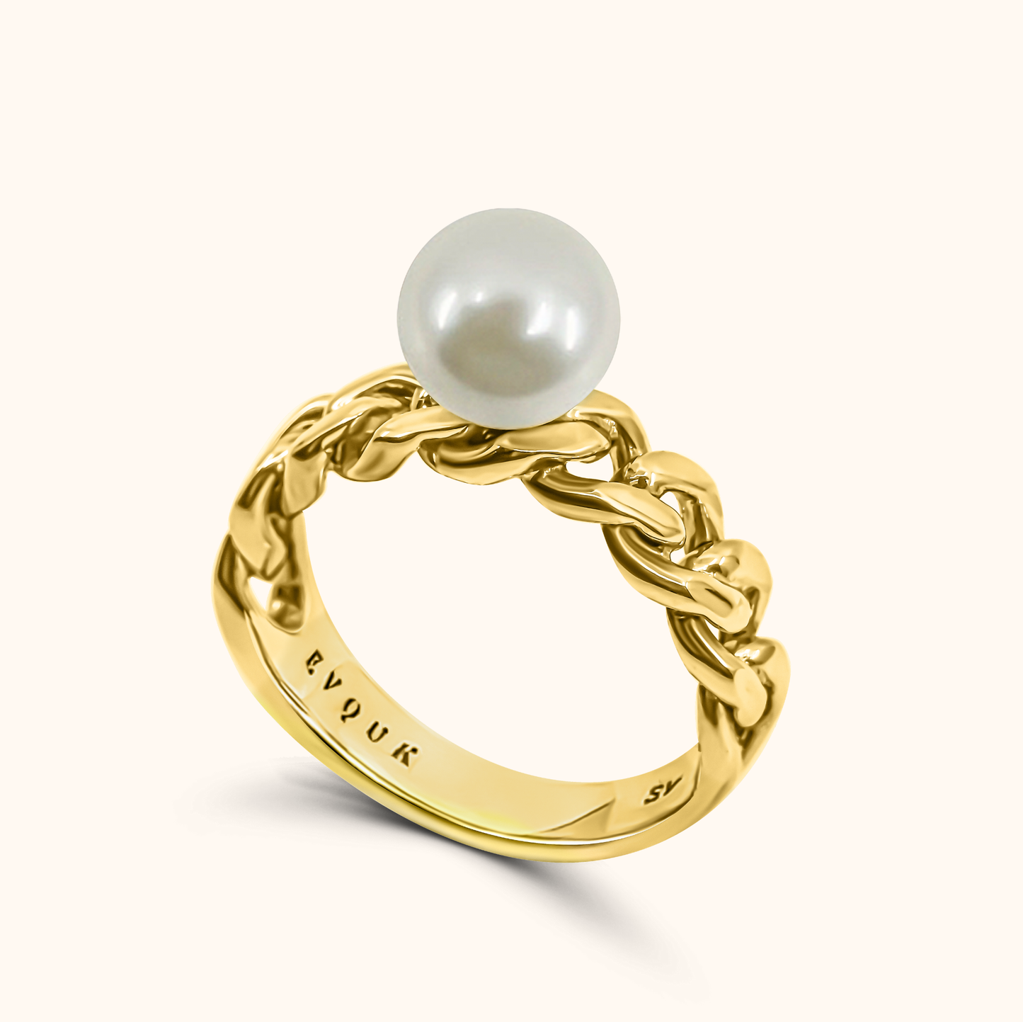 Sora Kihei Pearl Ring S - Gold Plated