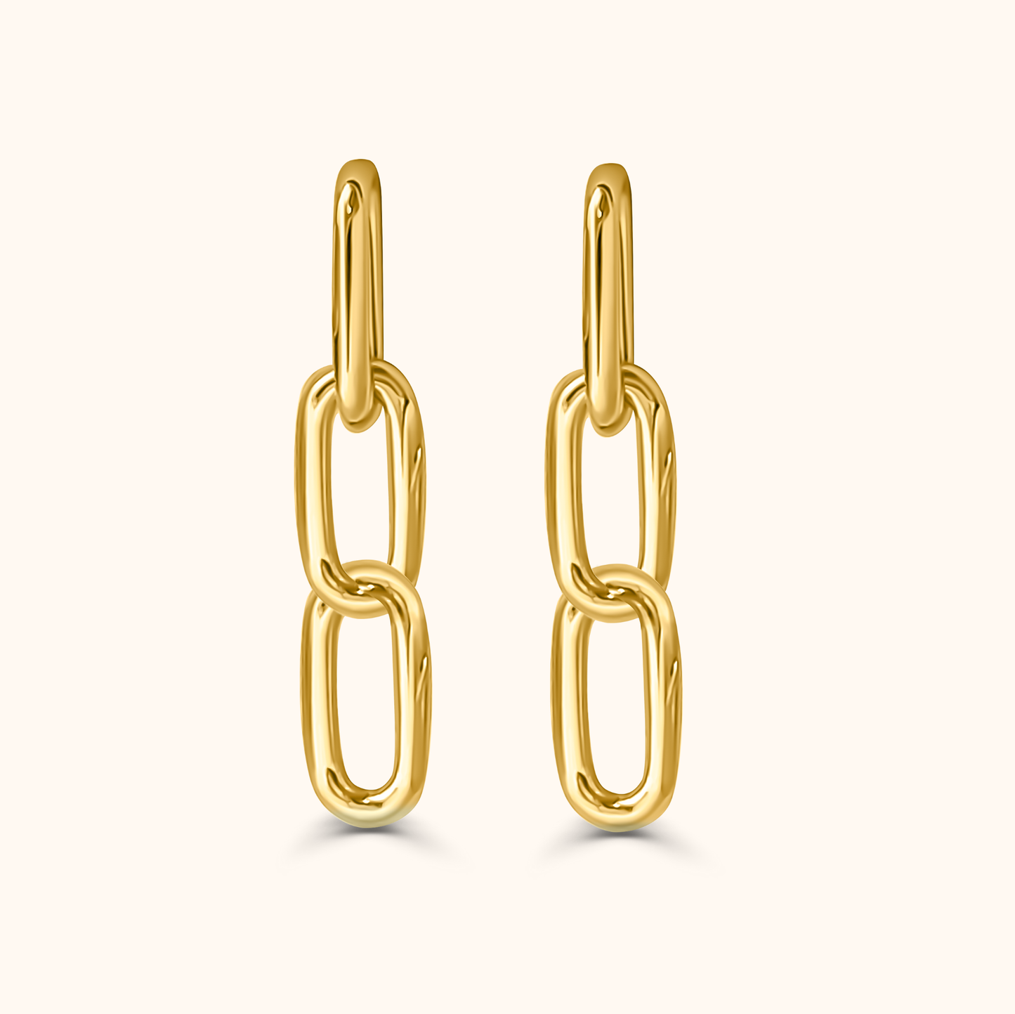 Riku Kusari Earrings M - Gold Plated