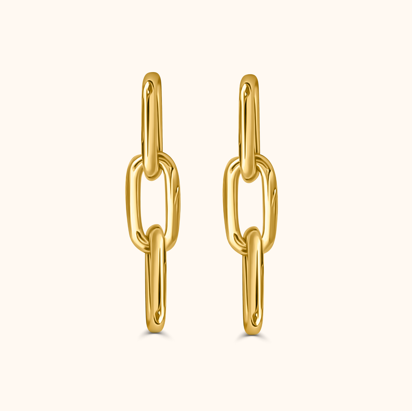 Riku Kusari Earrings M - Gold Plated