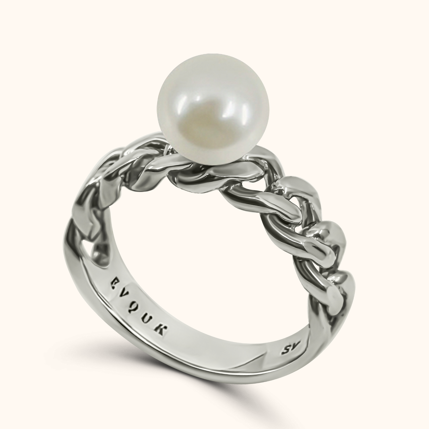 Sora Kihei Pearl Ring M - Radium Plated