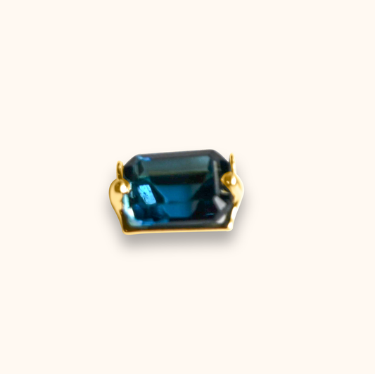 Hikari London Blue Topaz Stone Pendant Charm S - 18K Gold