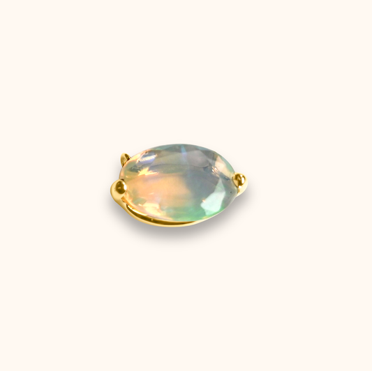 Hikari Opal Stone Pendant Charm S - 18K Gold