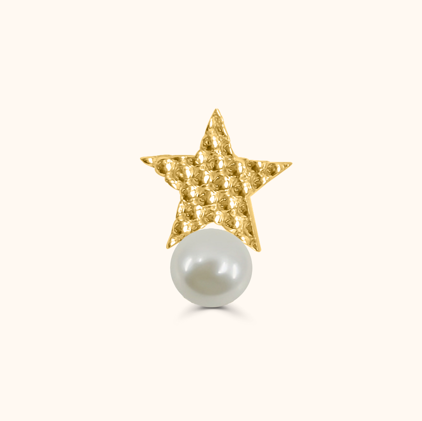 Aoi Baby Akoya Pearl Star Pierced Earrings - 18K Gold, One Piece