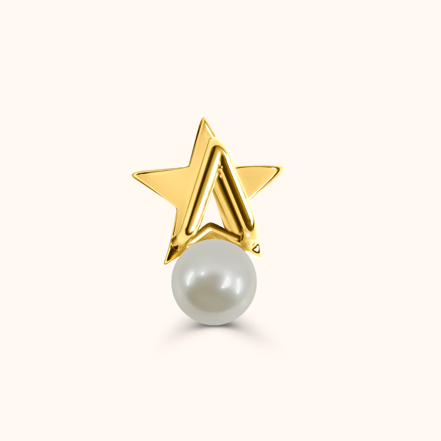 Aoi Baby Akoya Pearl Star Pendant Charm - 18K Gold